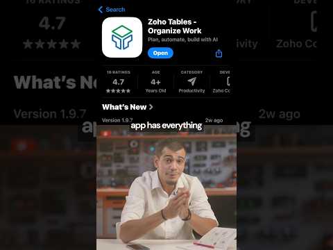Spreadsheets are too basic, and function-specific apps are overkill. Zoho Tables hits the sweet spot