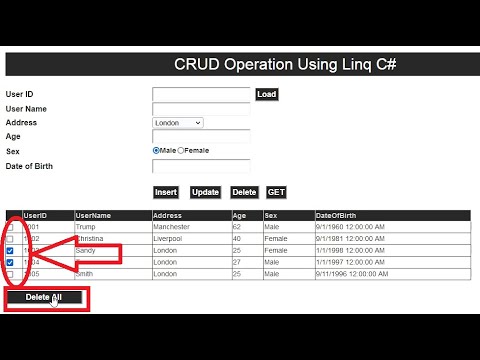 How To Delete Selected Rows from GridView in Asp.Net C# Using Linq SQL