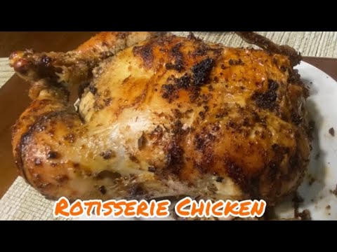 Easy Rotisserie Chicken Recipe | Crispy Golden Brown Skin