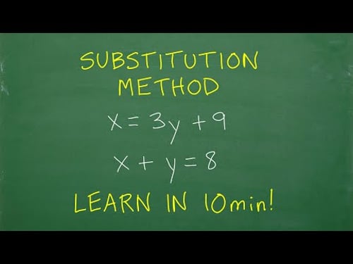 Substitution Method Let’s Learn in 10 minutes!