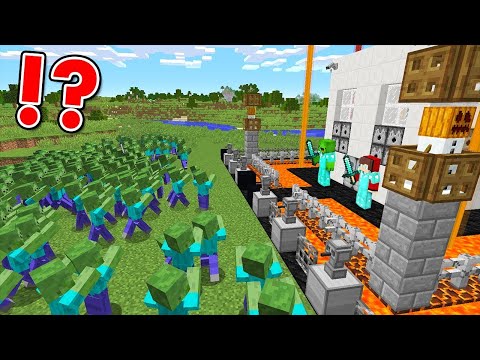10 Security Build Hacks vs Zombies - Minecraft