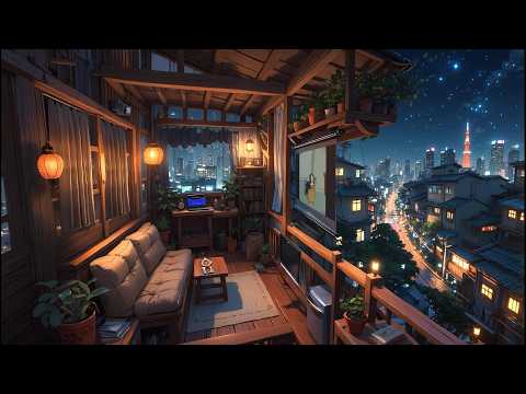 Cozy Balcony Night ๐ Soft Chill Lofi for Study & Relax ๐