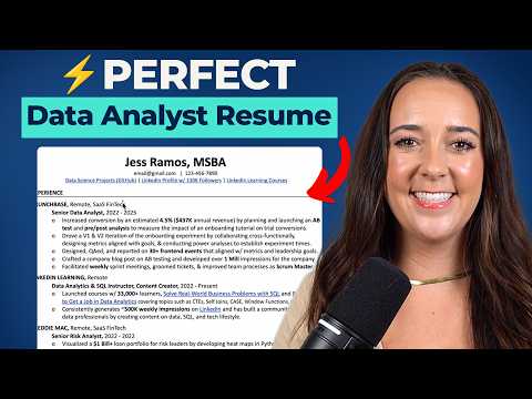 How to Write a PERFECT Data Analyst Resume (To Get a Job!)