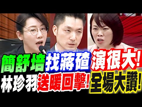 【字幕】不要欺負蔣萬安!簡舒培找碴演很大!林珍羽挺身送暖回擊!全場大讚!台北市議會精彩質詢 #藍白合