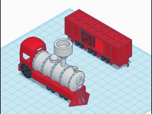 TinkerCAD Timelapse 5: Boxcar Train Toy Design Part 5
