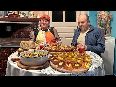 Cooking Country-Style Dishes and Enjoying a Family Meal