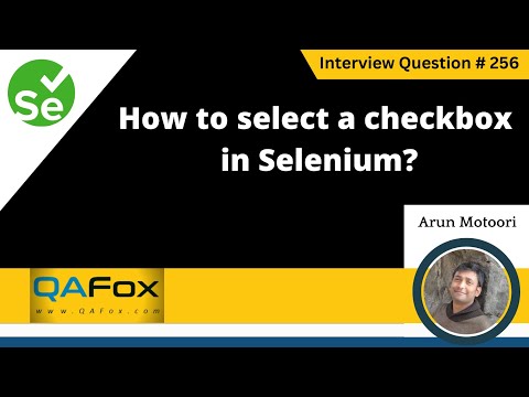 How to select a check box in Selenium (Selenium Interview Question #256)