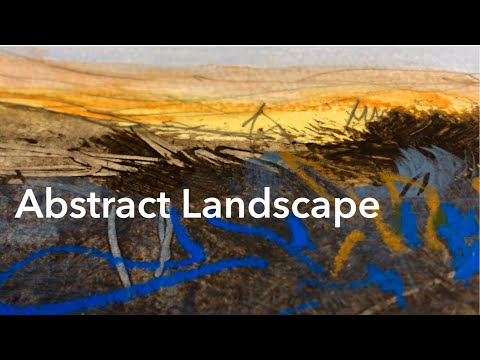 Cozy Step by Step Painting Tutorial - Abstract Landcape in Acrylic & Mixed Media