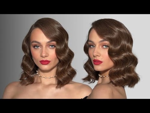How to create gorgeous Hollywood waves on short hair (bob cut)
