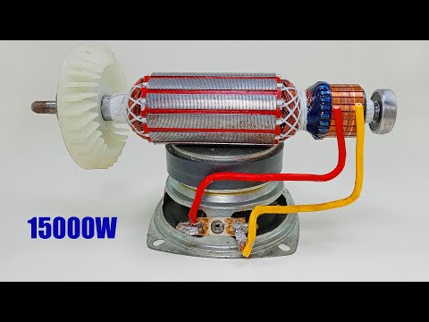 250V AC Motor Grinding Machine Armature 600Speaker into 15000W Electricity Generator At Home
