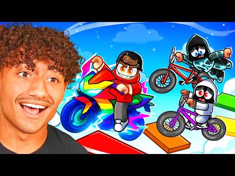 Going 8,325,896 MPH On Roblox Bike Obby!!