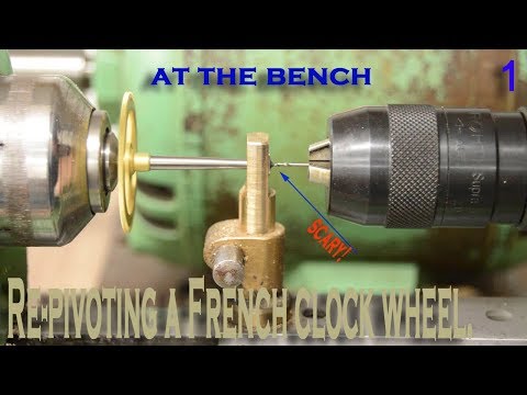 Re-pivoting a clock wheel - At the bench with Jobson Clocks.