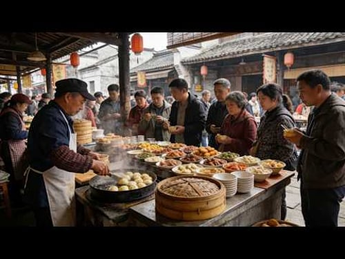 中國浙江金華街頭美食「千年古鎮」早茶一條街!8 元蛋黃塞肉絕活、梅乾菜酥餅、手打牛肉麵!幾十種傳統小吃吃到撐,物價超佛心 CP 值爆表