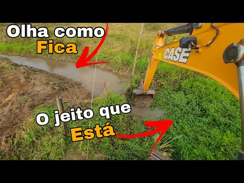Limpando valetão TAMPANDO pelos MAOTOS 🍃✅ Escavadeira hidráulica ( 3 )