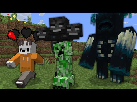 Minecraft, But Taking Damage Spawns A Random Mob