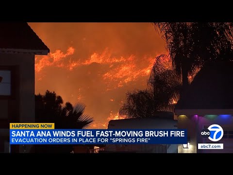 Springs Fire's containment increases to 45% in Moreno Valley