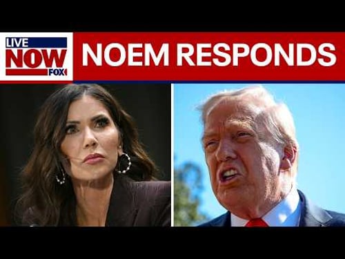 Noem responds to removal, thanks Trump for new role