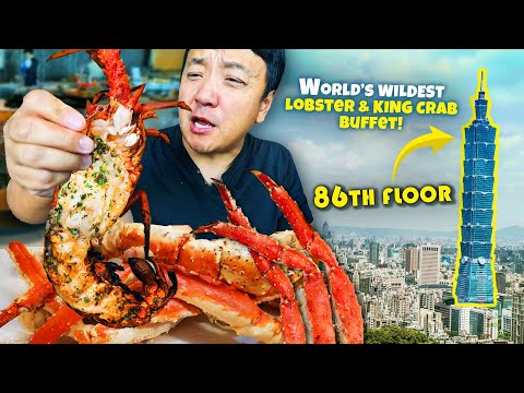 World's GREATEST Lobster + King Crab Buffet is Located ABOVE the Clouds! 🦞🦀