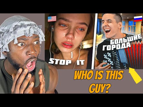 FOREIGNERS React to Russian Accordion Player on Chat Roulette