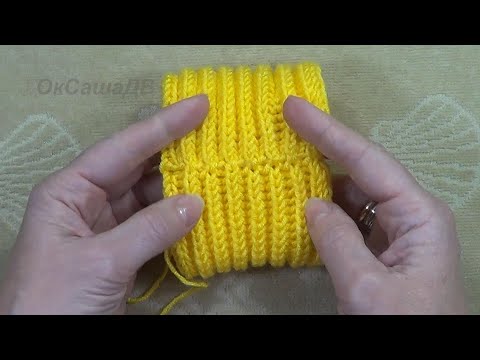 A knit stitch for English ribbing. How to beautifully join English ribbing.