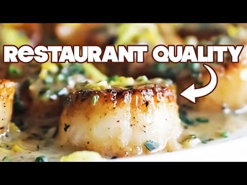Perfect Pan Seared Sea Scallops Recipe + Lemon Chive Butter