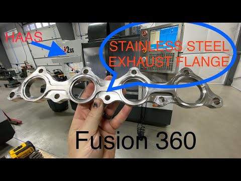 How I make an ultra premium stainless steel exhaust flange. @Haas Automation, Inc. @Autodesk Fusion