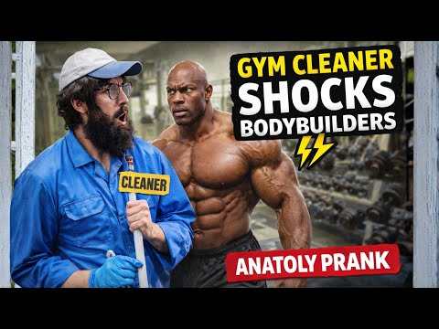 Gym Cleaner SHOCKS Bodybuilders | Anatoly Prank