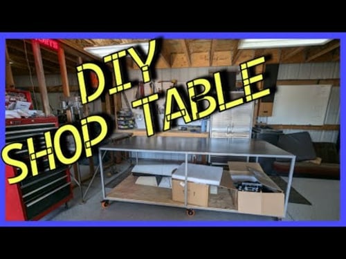 Building the Perfect DIY Shop Table - IT HAS WHEELS AND STORAGE!
