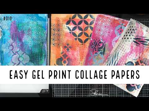 Gel Print EASY Multi Layer Collage Papers! You CAN Make Art!