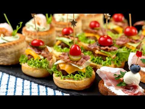 Easy Mini Burgers, Creamy Burrata Sandwiches & Shrimp Puff Pastries. 3 Must-Try Party Sliders