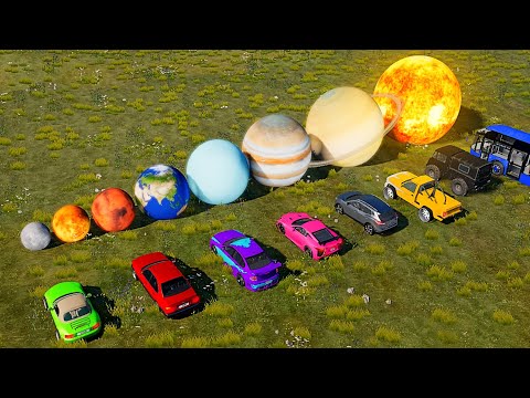 Cars vs Planet Portals - BeamNG.drive
