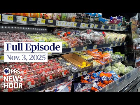 PBS News Hour full episode, Nov. 3, 2025