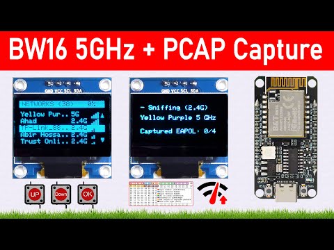 BW16 Firmware Beta 5 GHz— Signal/Battery UI + PCAP Capture for Security Research
