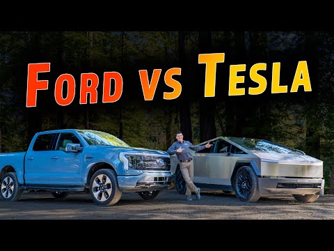 Tesla Cybertruck vs Ford Lightning - Feature Length Comparison!