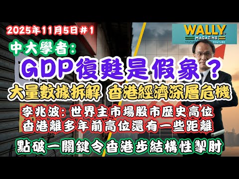 更正影片【中大學者:GDP復甦是假象?】大量數據拆解香港經濟深層危機:消費外流、零售倒退24.5%、關店潮、高地價高租金束縛|李兆波點破關鍵|