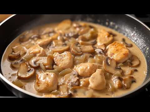 This creamy mushroom sauce turns chicken into something amazing! Try it for yourself!