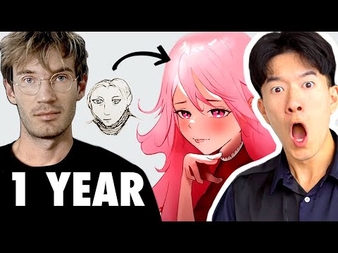 PEWDIEPIE DID ART EVERYDAY FOR A YEAR. (artist's reaction)