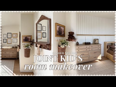 ROOM MAKEOVER! split toddler + baby nursery room transformation! gender neutral + teddy bear theme