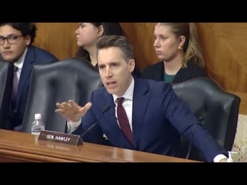 Hawley Confronts Biden Admin Director For Lying To Congress About Involvement In Tree-Spiking