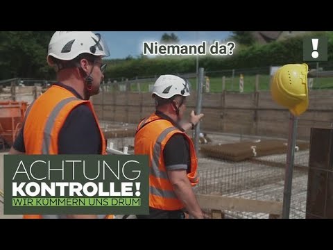 "Die sind alle abgehauen oder?!" 😲 Arbeiter laufen vor Baustellen-Prüfern davon? | Achtung Kontrolle