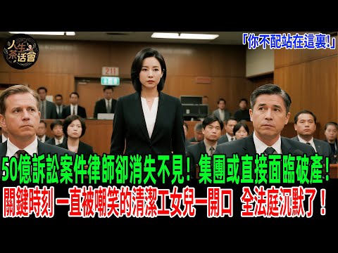 「你不配站在這裏!」50億訴訟案件律師卻消失不見!集團或直接面臨破產!關鍵時刻,一直被嘲笑的清潔工女兒挺身而出,挽救千億大單!所有人都傻眼了!【人生茶話會】 #情感共鸣#感人壹幕#故事分享#故事#原創