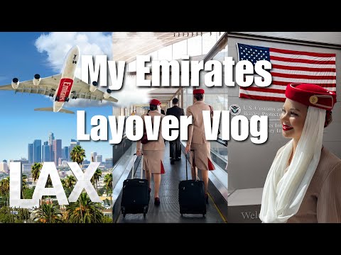 A day in the LIFE as EMIRATES Cabin Crew ✈️ 50hr Layover | LA Vlog 🇺🇸