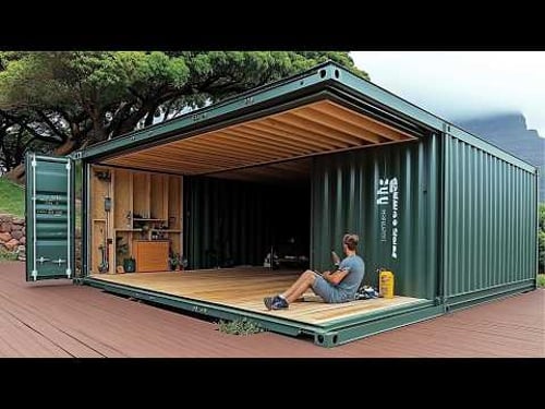 Man Builds Amazing DIY Container Home with Foldable Terrace | Low-Cost Housing @PLAHOUSE