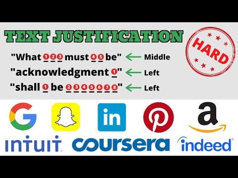 Text Justification Algorithm (LeetCode)