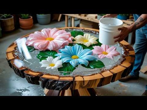 From Dead Wood And Epoxy – I Made An Eternal Flower Table Out Of Epoxy Resin//Worth 1 Tael Of Gold