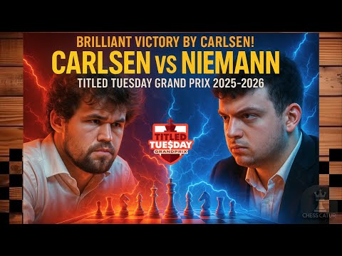 Magnus Carlsen vs Hans Niemann🔹Titled Tuesday Grand Prix 2025-2026🔹Carlsen Beats Niemann Again❗