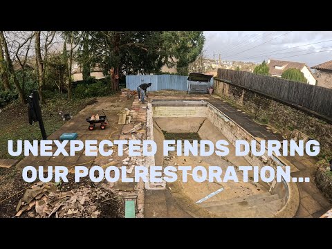 Unexpected finds during our pool restoration #restoration #pool #diy #france #renovation