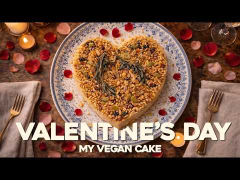 The Easiest Valentine’s Cake Ever (Chestnut, Pine Nuts & a Heart-Shaped Surprise!