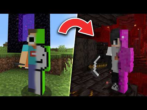 Minecraft, But Every Minute The Speedrunner Switches...