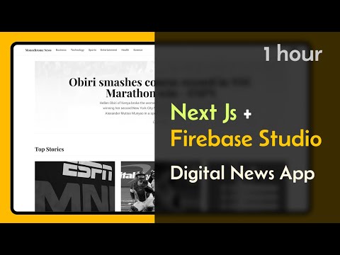 Next Js + Firebase Studio AI | Build A Digital News Website in 1 hour | Vercel Deployment π